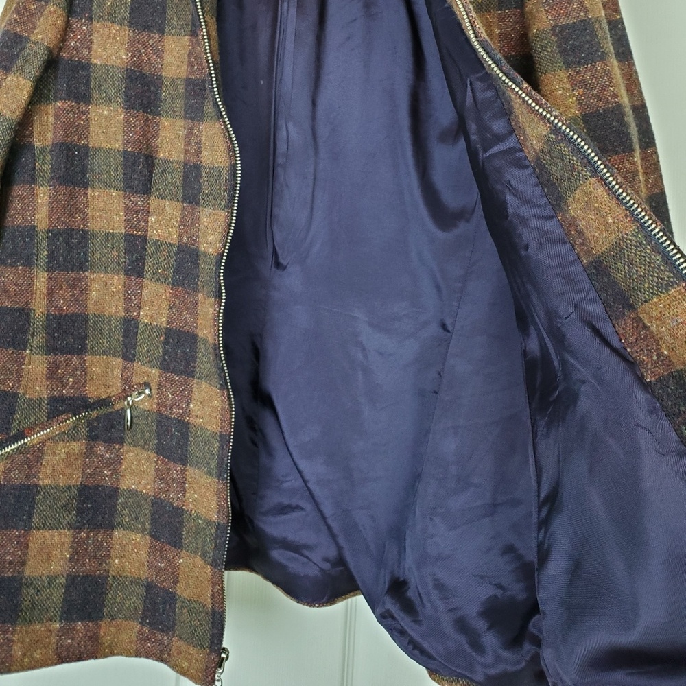 Sigrid Olsen Vintage Plaid Wool Jacket Size S - image 6